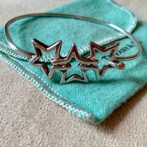 Tiffany & Co. Sterling Silver Star Bangle